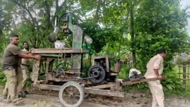 Illegal Saw Mill Busted in Nayarhat: Forest Team Strikes Hard Against Timber Mafia