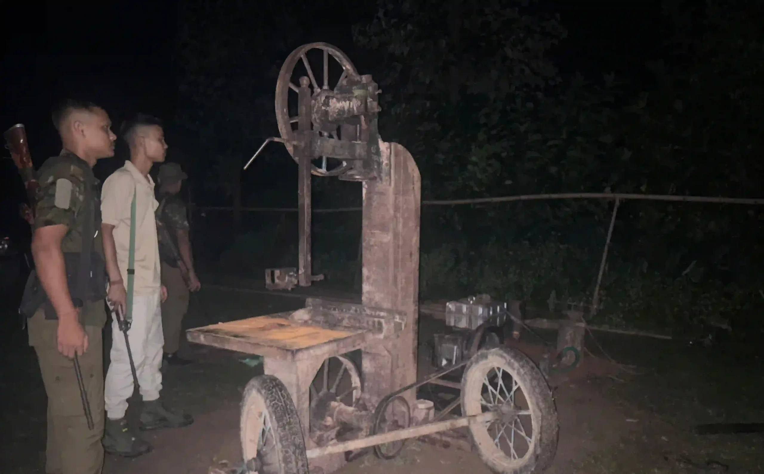Illegal Saw Mill Busted in Chedamari by Abhayapuri Forest Team